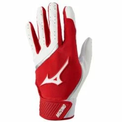 Mizuno Youth MVP Batting Glove/White/Red