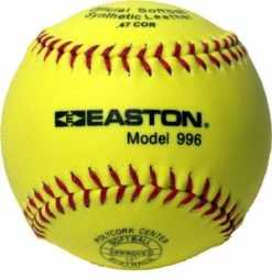 Easton "996" Neon Synthetic Leather 12in Softball || 6 PACK