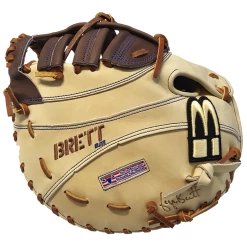 Brett GB5 Series First Base Baseball Mitt 9 Brett GB5 Series First Base Baseball Mitt -All Gloves Elegant store Base 2 Base Brett Bros First Base Glove Cream Dark Brown side 2