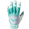 Mizuno Finch Women's Batting Gloves - Mint -All Gloves Elegant store MizunoFinchBattingGloves 330412 4D Mint front Base2BaseSports