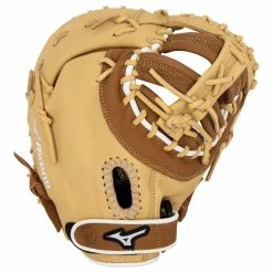 Mizuno Franchise Series 12.5" Baseball First Base Mitt - Tan/Brown -All Gloves Elegant store mizuno baseball glove franchise series 125 tan brn