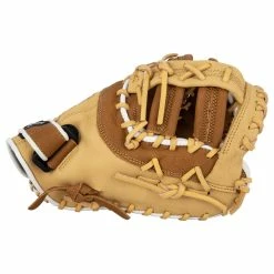 Mizuno Franchise Series 12.5" Baseball First Base Mitt - Tan/Brown -All Gloves Elegant store mizuno baseball glove franchise series 125 tan brn inset2