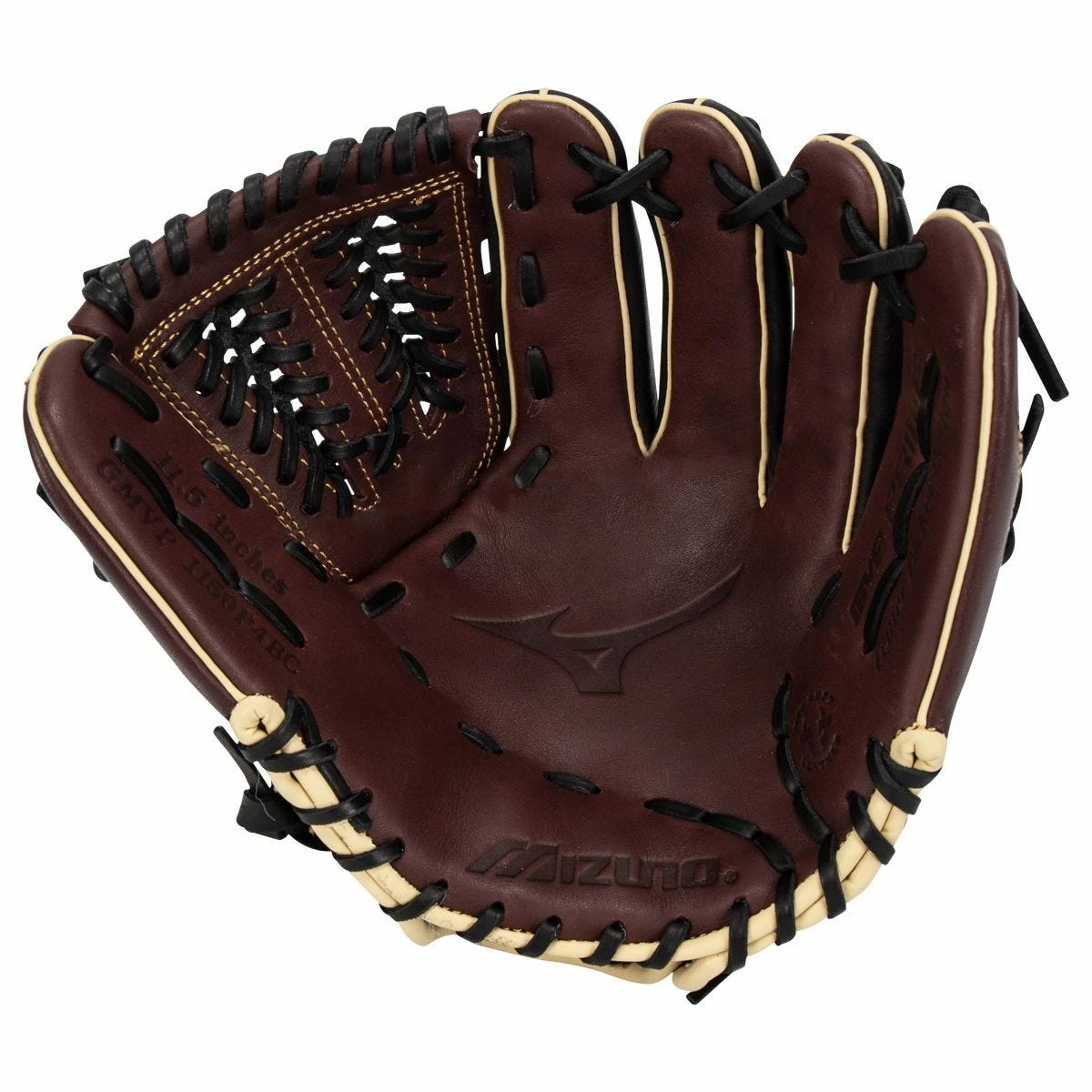 Mizuno MVP Prime 11.5" Baseball Glove - Black/Cherry - 2022 Model 4 Mizuno MVP Prime 11.5" Baseball Glove - Black/Cherry - 2022 Model - Image 2