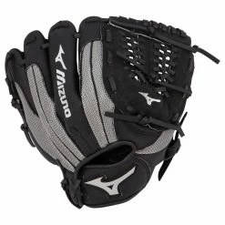 Mizuno Prospect Series PowerClose 11" Youth Baseball Glove - Black/Smoke - 2019 Model -All Gloves Elegant store mizuno baseball glove prospect select series powerclose youth 11 blk smk 2019