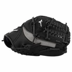 Mizuno Prospect Series PowerClose 11" Youth Baseball Glove - Black/Smoke - 2019 Model -All Gloves Elegant store mizuno baseball glove prospect select series powerclose youth 11 blk smk 2019 inset3