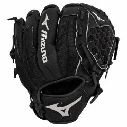 Mizuno Prospect Series PowerClose 10" Youth Baseball Glove - Black - 2019 Model -All Gloves Elegant store mizuno baseball glove prospect series powerclose 10 2019