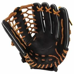 Mizuno Select 9 12.5" Baseball Glove - Black/Brown -All Gloves Elegant store mizuno baseball glove select 9 bkbr 125 inset1