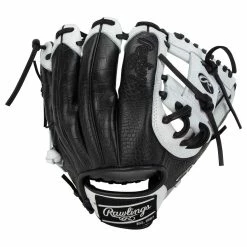 Rawlings Heart Of The Hide PRO204 11.5" Baseball Glove - White/Black - 2022 Model -All Gloves Elegant store rawlings baseball glove hoh pro204 115 wht blk inset1