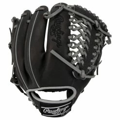 Rawlings Heart Of The Hide PRO205 11.75" Baseball Glove- Black/Gray - 2021 Model -All Gloves Elegant store rawlings baseball glove hoh pro205 1175 blk gry inset1