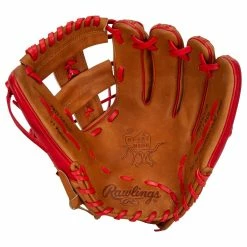 Rawlings Heart Of The Hide PRO315 11.75" Baseball Glove - Brown/Red - 2022 Model -All Gloves Elegant store rawlings baseball glove hoh pro315 1175 brn red