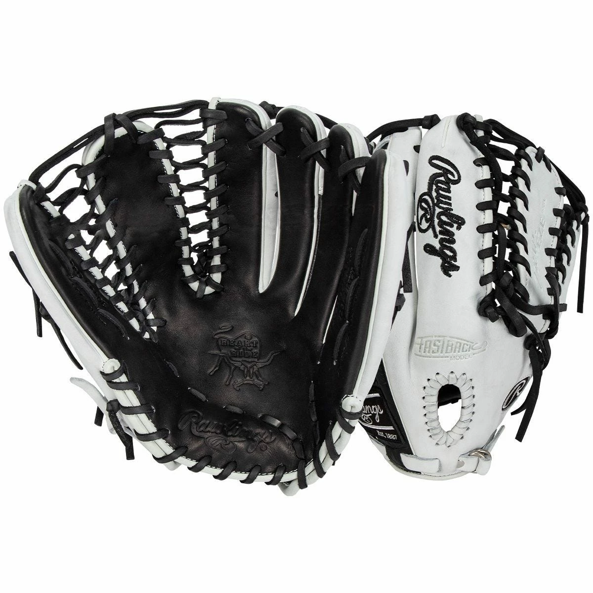 Rawlings Heart Of The Hide PROMT27 12.75" Baseball Glove - White/Black - 2022 Model 3 Rawlings Heart Of The Hide PROMT27 12.75" Baseball Glove - White/Black - 2022 Model