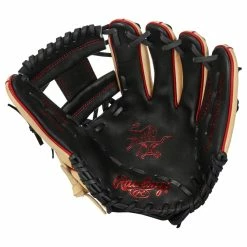Rawlings Heart Of The Hide PRONP4-C6BB 11.5" Baseball Glove- Tan/Black - 2022 Model -All Gloves Elegant store rawlings baseball glove hoh pronp4 c6bb tan black 115 inset1