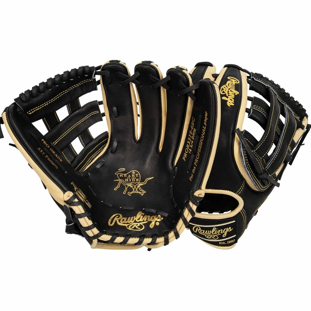 Rawlings Heart Of The Hide R2G Series PROR3319-6BC 12.75" Baseball Glove 3 Rawlings Heart Of The Hide R2G Series PROR3319-6BC 12.75" Baseball Glove