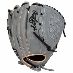 Rawlings Liberty Advanced RLA120-3GRG 12" Fastpitch Softball Glove- Gray/Rose - 2022 Model -All Gloves Elegant store rawlings fastpitch softball glove liberty adv rla120 3grg 12 inset1