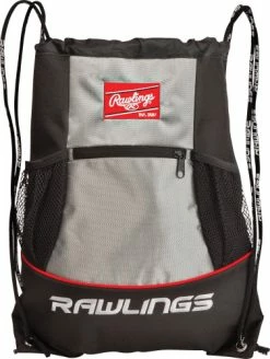 Rawlings Player's Draw String Bag Black/Silver